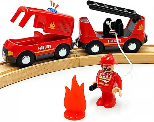 Miniatura 9 de Juego de trenes magnéticos y autos de madera, accesorios de tren para niños pequeños de 3 a 5 años, juegos de trenes de madera para niños de 2 a 4 a