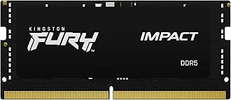 Kingston FURY Impact XMP 16GB 6000MT/s DDR5 CL38 SODIMM Notebook Gaming Memory Single Module - KF560S38IB-16