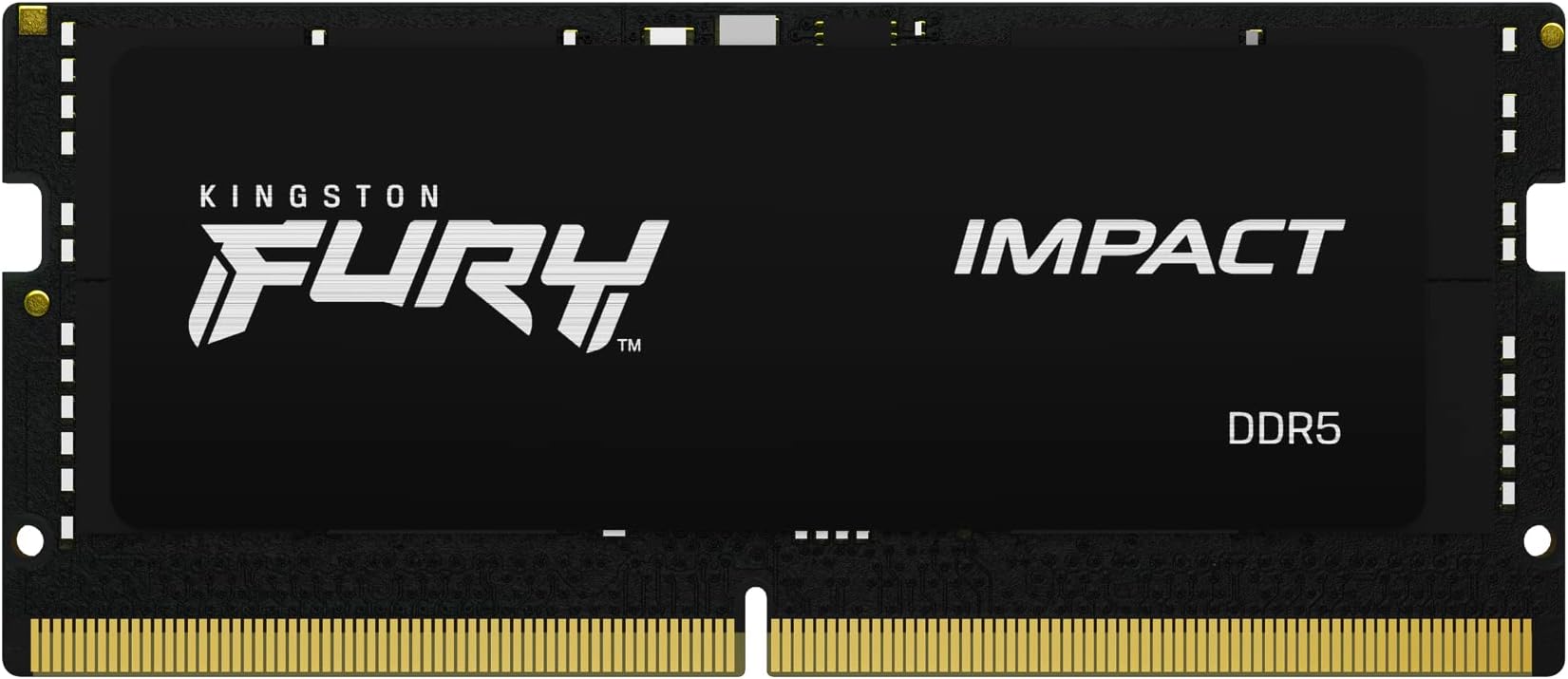 Kingston FURY Impact XMP 16GB 6000MT/s DDR5 CL38 SODIMM Notebook Gaming Memory Single Module - KF560S38IB-16