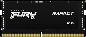Kingston Technology Fury Impact 16GB 5600MT/s DDR5 CL40 Laptop Memory Single Module | Low Power Consumption | Intel XMP 3.0 | Plug and Play | KF556S40IB-16 Black