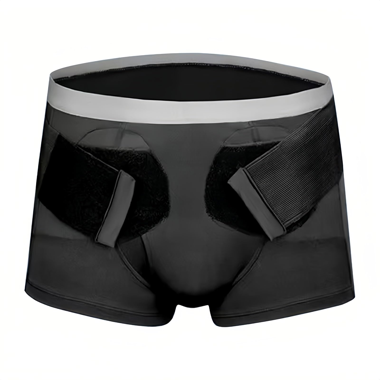 Hernia Belts for Men, Support Brief for Single/Double Inguinal, Hernia Underwear for Men with 2 Removable Pressure Pads(Large)