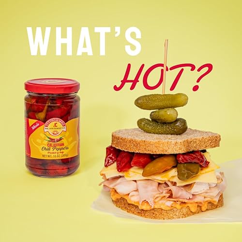 Vista 5 de TUTTOCALABRIA TuttoCalabria, Pimiento picante entero de Calabria, 285g (10.2oz), Calor intenso y equilibrado, Envasado en aceite de oliva extra