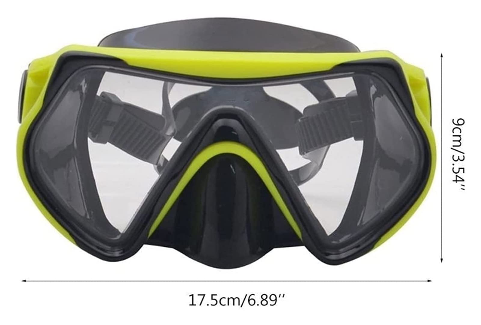 Tauchmaske Anti-Fog Gehärtetes Glas Silikon Taucherbrille Tragbare Tauchausrüstung Geeignet Für Erwachsene Und Jugendliche (Schwarz)