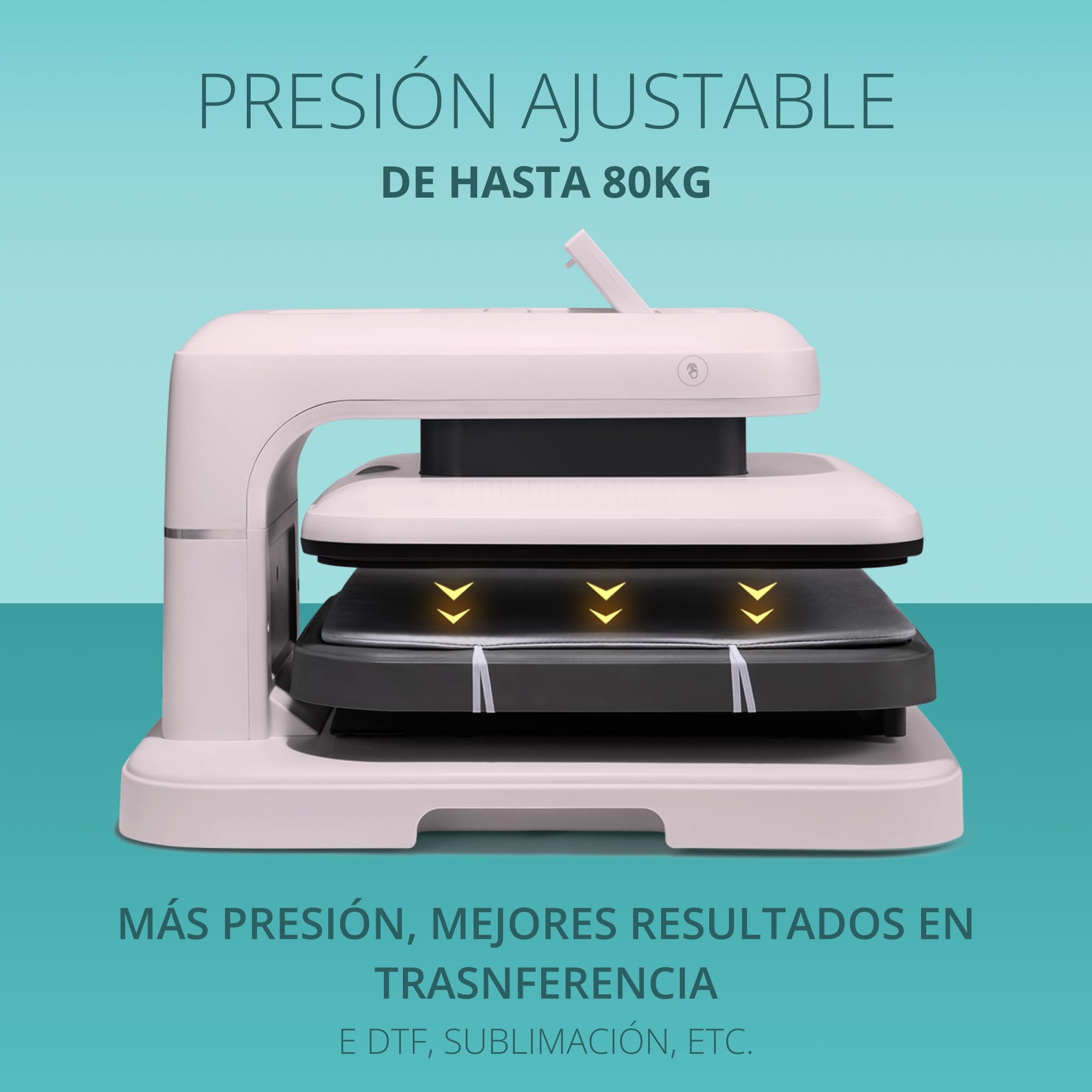 LOKLiK ImPress Auto 2 Smart - Transferencia automática para personalizar camisetas, sudaderas, mantas, toallas, bolsas de mano, sacos y otros textiles - Prensa térmica para vinilo (Rosa)