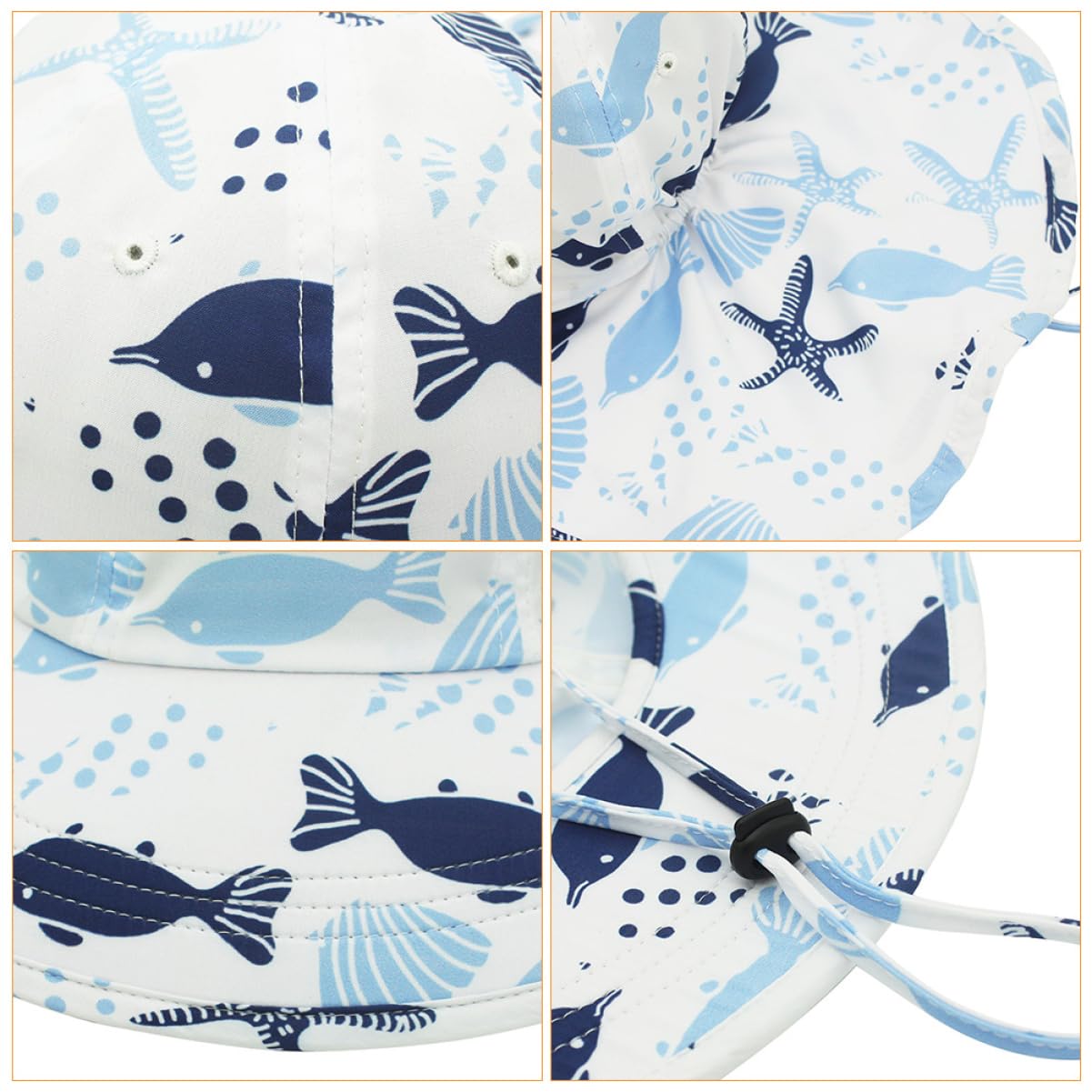 Parasol Sombrero de protección Solar Sombrero con Solapa en el Cuello Sombrero de Cubo de bebé Carpa de Playa para Bebe Sombrero de Pescador Sombrero al Aire Limpiar
