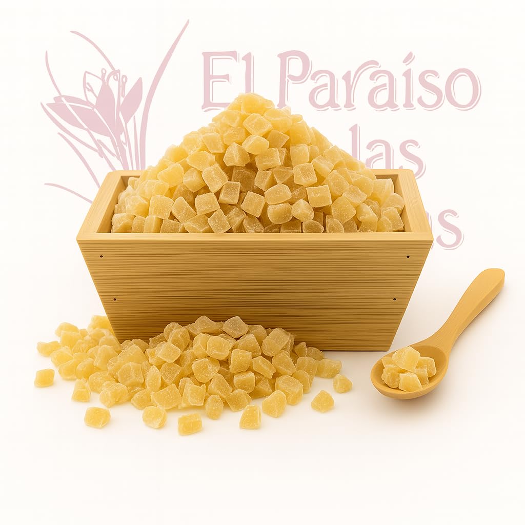 Jengibre Deshidratado 1Kg | Jengibre Cristalizado, Dulce y Aromático, Ideal para Repostería, Postres, Infusiones y Snacks Naturales – Candy Fantasy