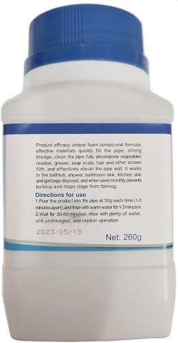 Miniatura 4 de Agente de dragado de tubería fuerte-Removedor de bloqueo de drenaje de polvo mágico  Desodorante de polvo de tubo de fregadero de cocina limpiador
