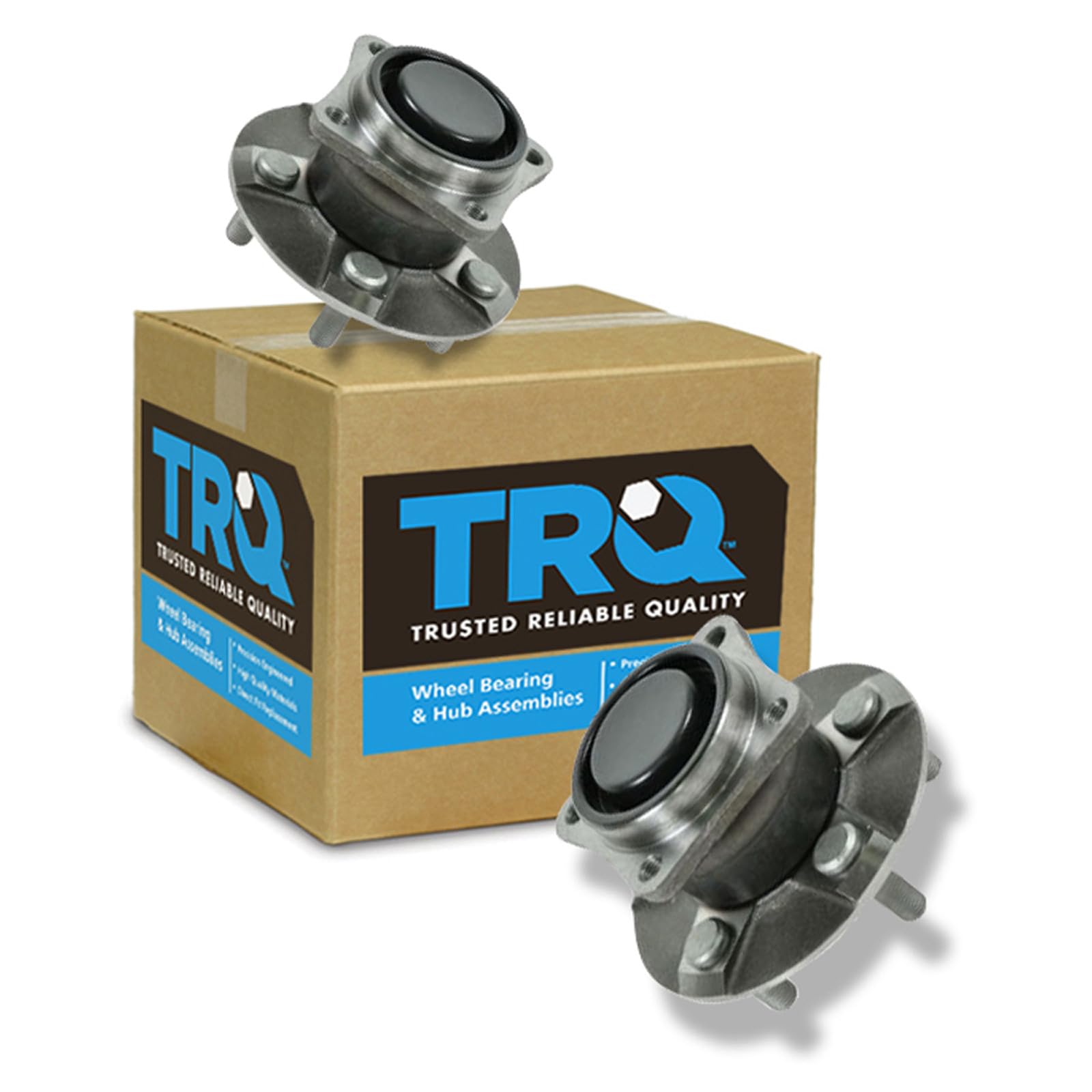 TRQ 2 Piece Rear Wheel Bearing &amp; Hub Assembly Set
