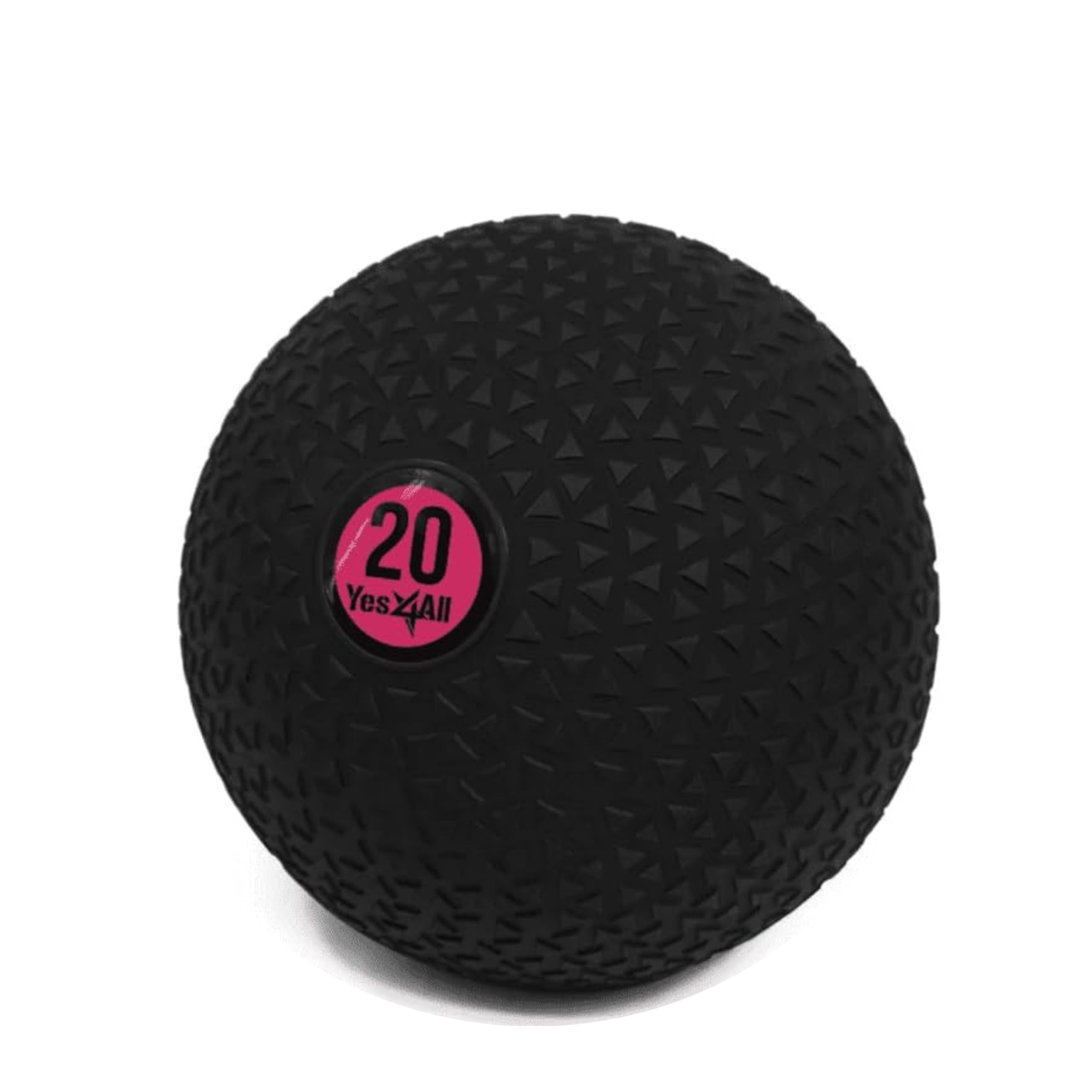 Yes4AllYes4All Slam Ball, No-Bounce Ball for Exercise, Cross Training and Core Strength Workout 20lbs - Triangle Black