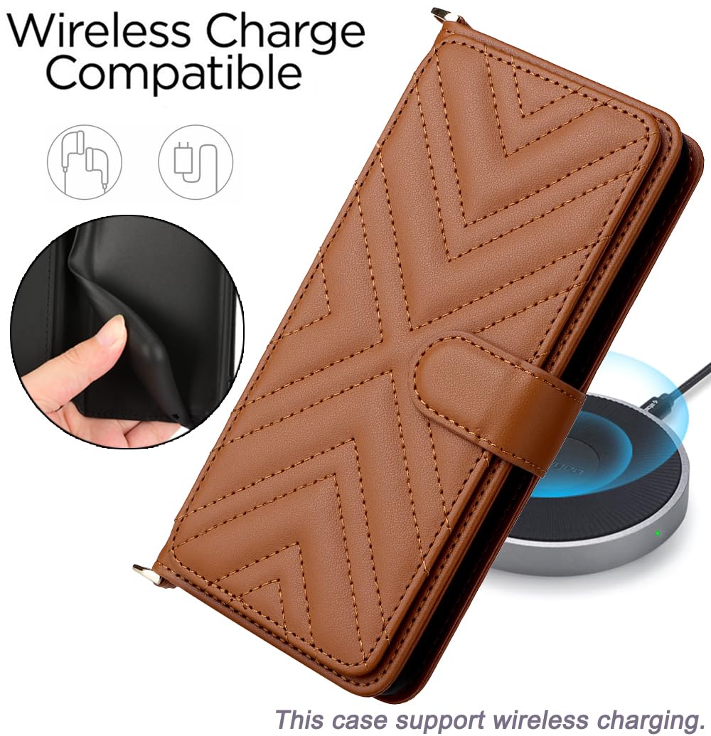 ZORSOME 2 in 1 Afneembare Lederen Wallet Case voor Google Pixel 8 Pro, Magnetische Portemonnee Beschermhoes met Stand Kaarthouder, Zwart