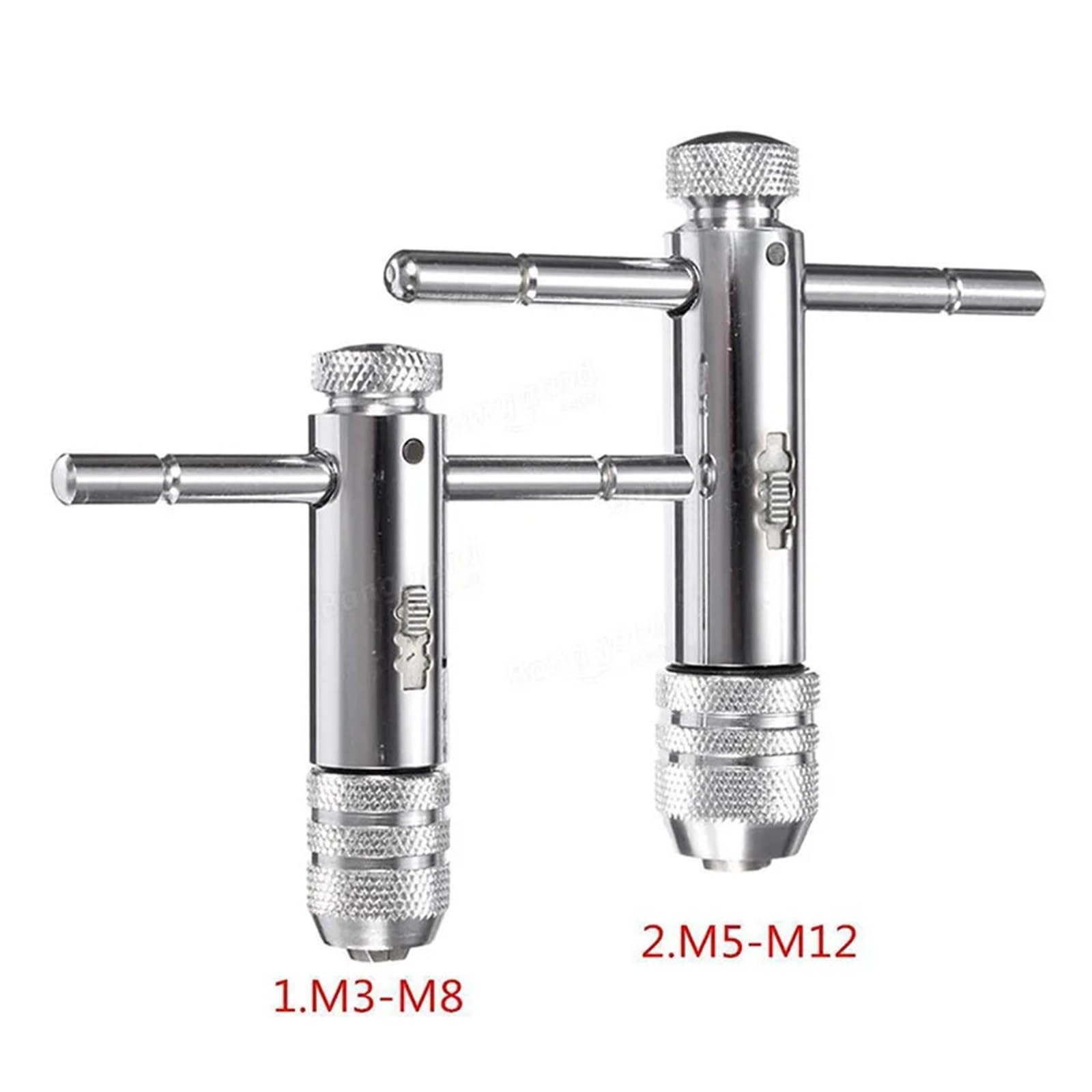 Chiave a cricchetto con impugnatura a T regolabile M3-8/M5-12 - Creatore di filettatura maschio metrica (utensile manuale da officina durevole e ad alta resistenza)(M3-M8 long)