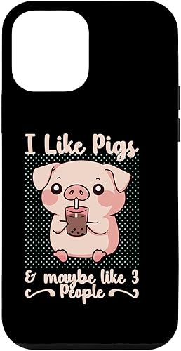 Funda para iPhone 12 mini como cerdos y tal vez como 3 personas para amantes de los cerdos