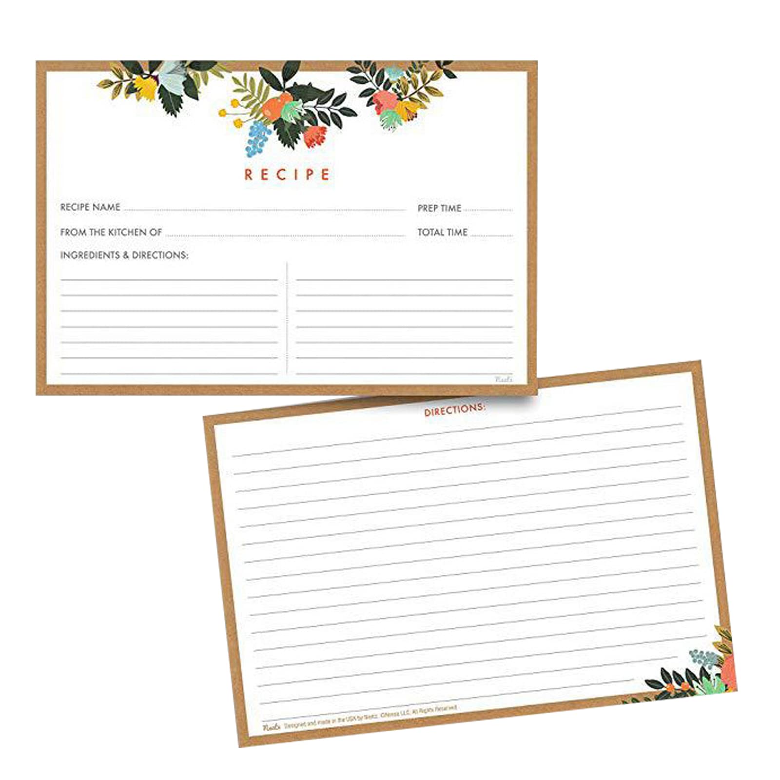 Double Sided Cooking Recipe Cards Thick Cardstock Recipe Cards with Lines for Bridal Shower Party Housewarming Gift 10x Bridal Recipe Cards 10 Recipe Cards Design Thick Double Sided Card Stock