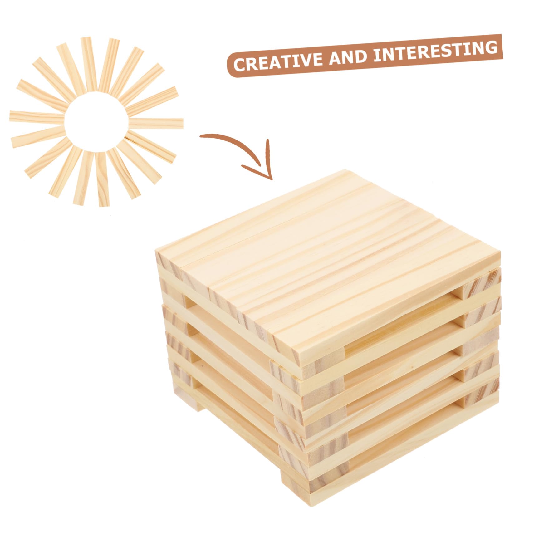 Toddmomy 100 Piezas Juguetes de Madera para Bloques de Construcción Equilibrio Educativo para Desarrollo Motriz y Coordinación Visual
