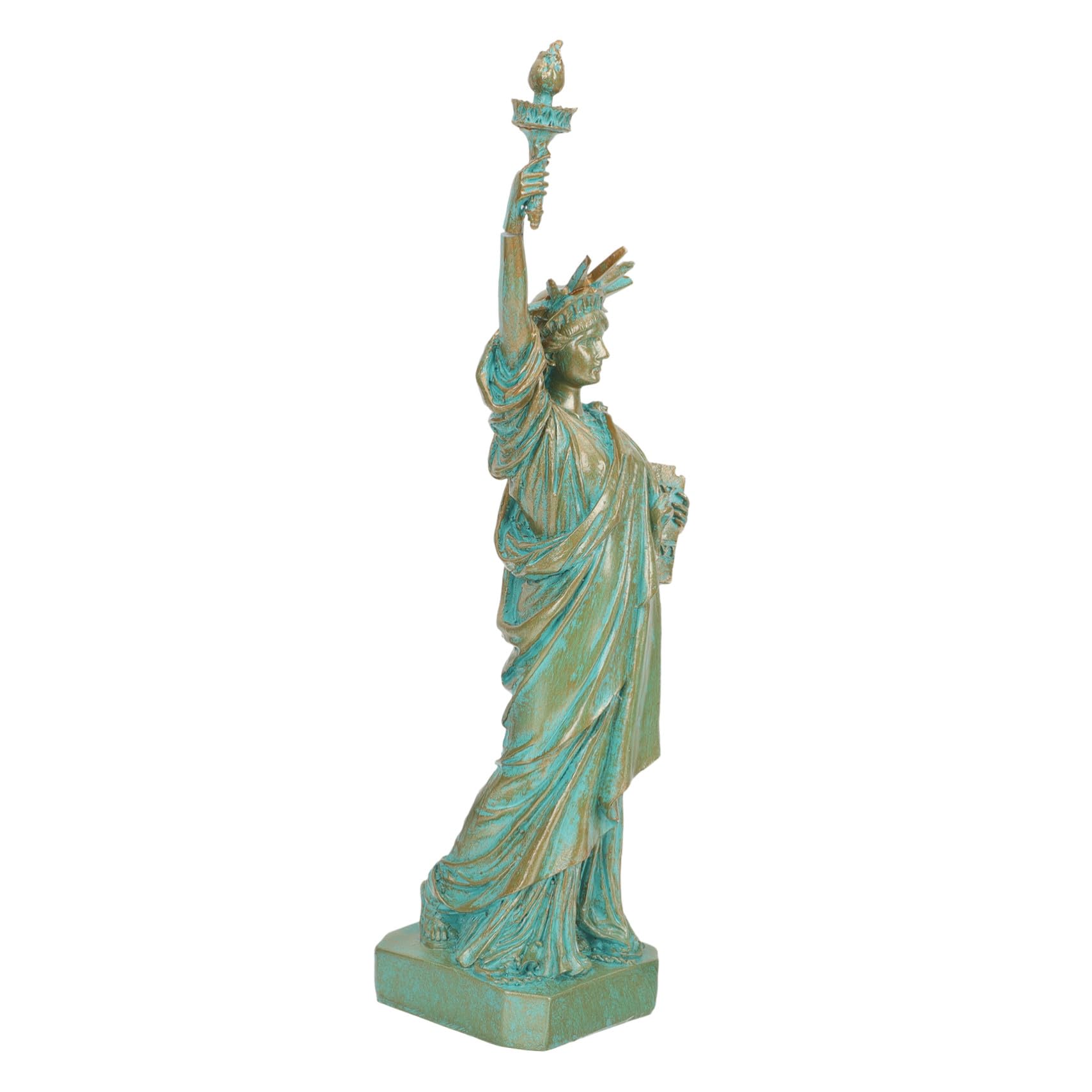 Statue de la Liberté miniature en résine verte et dorée jojofuny