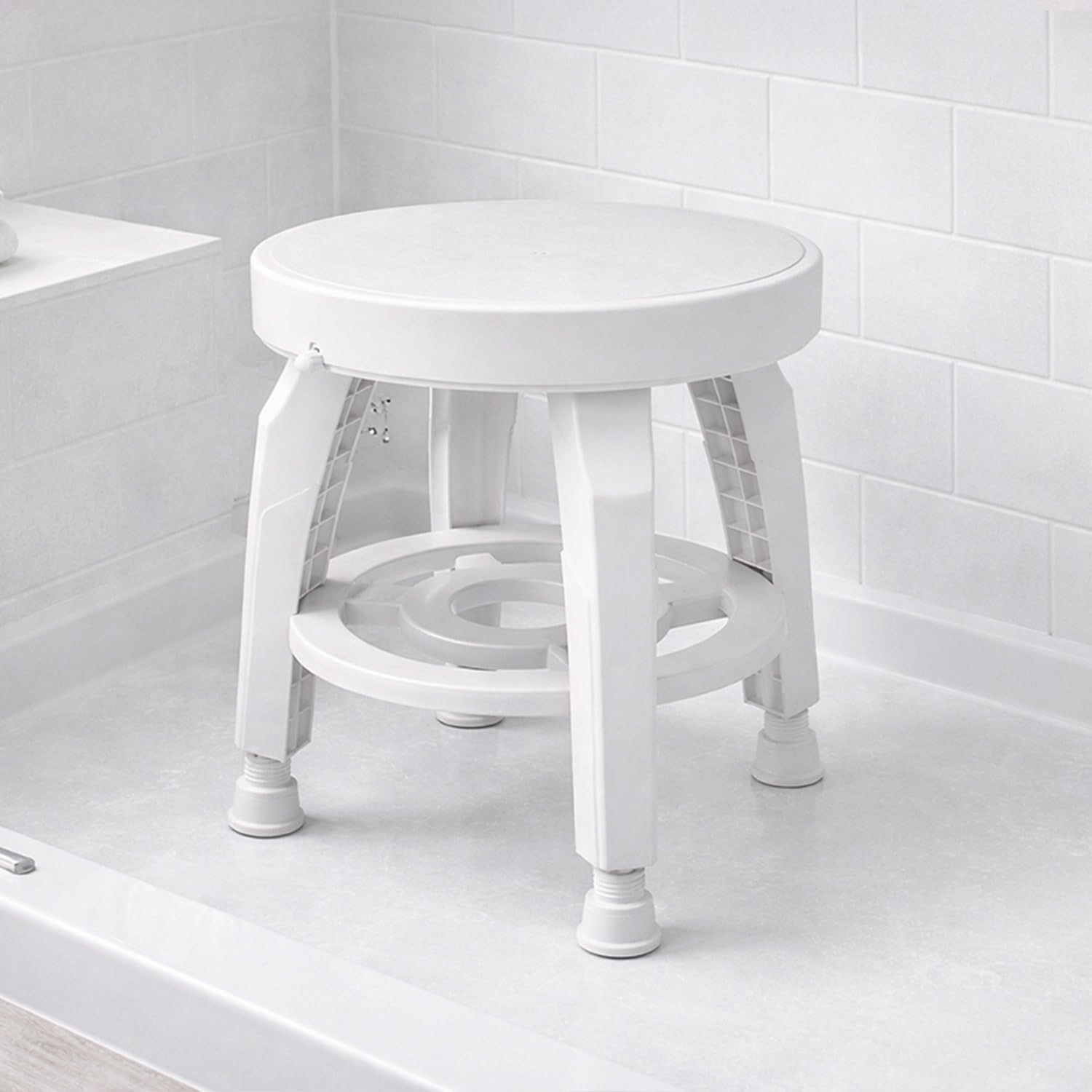 HealthSmart – 52298101900 360 Swivel – Asiento para bañera con BactiX, Inch-16, color blanco