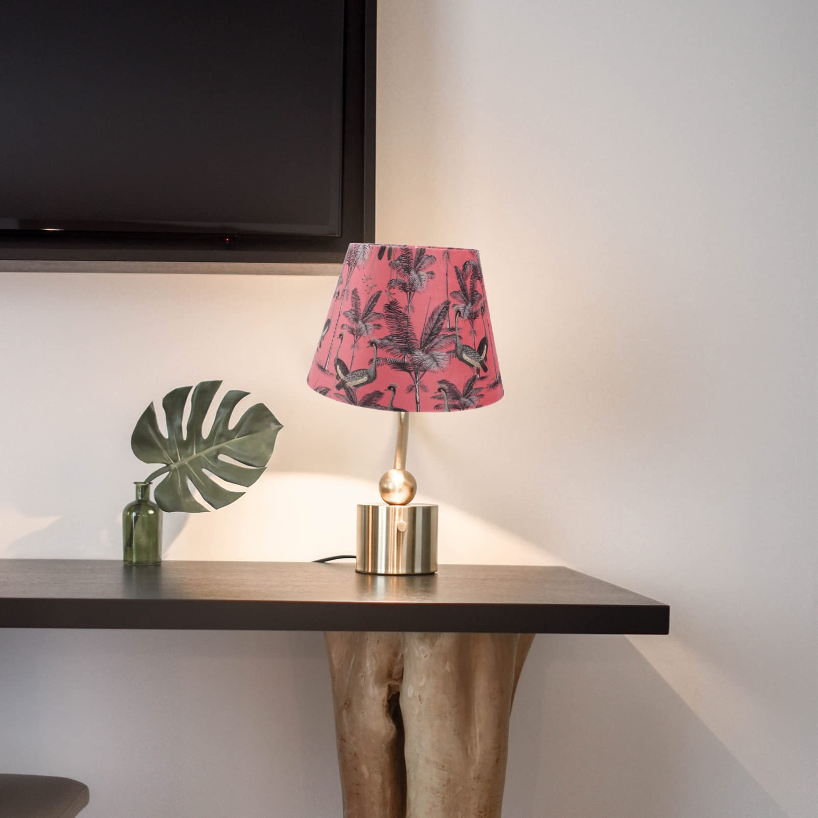 Milisten Abat-jour En Tissu À Motifs Petit Modèle De Remplacement Pour Lampe De Bureau Abat-jour Noir Pour Chambre À Coucher