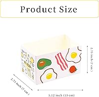 Vista 2 de Sandwich - Cajas para llevar 50 recipientes de papel para llevar, mini cajas de hamburguesas, bandeja de pan para llevar recipientes de alimentos