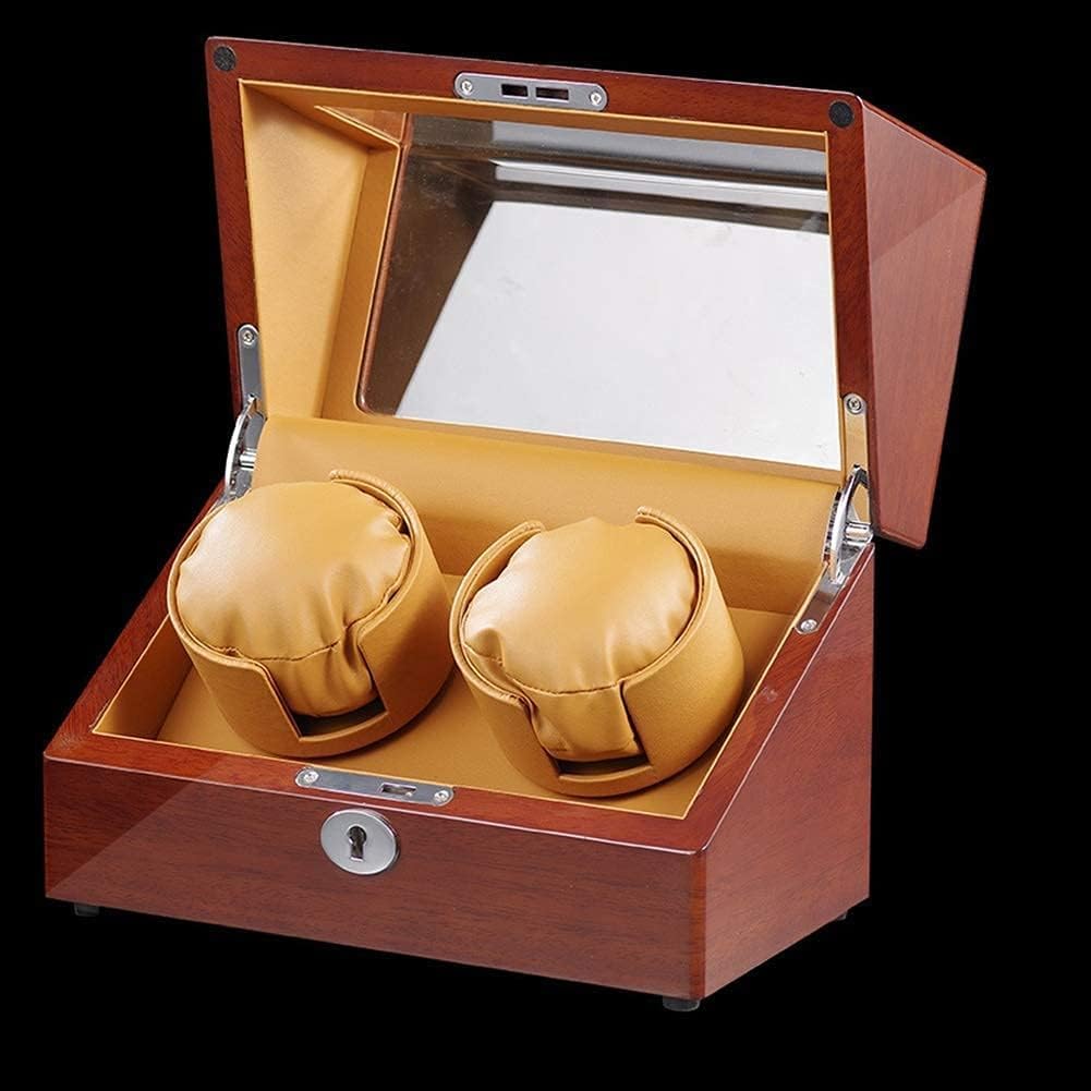 FENOKD Automatic Watch Winder Box for 2 Wristwatch Watches Winding Case Ultra-Quiet Rotation Turns Per Day Watch Winding Box
