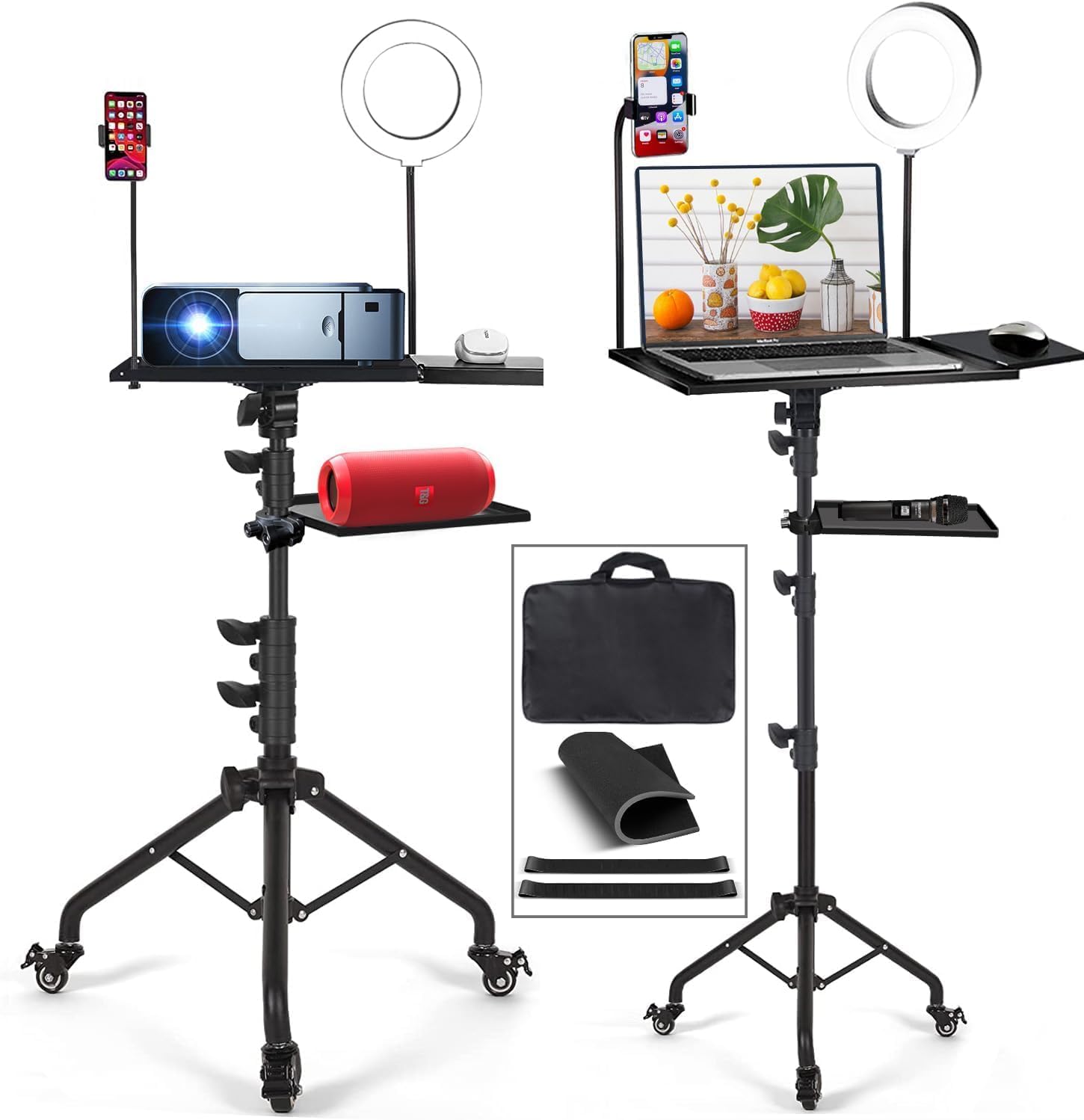 FlexStand Pro Adjustable Laptop Stand with Dual Shelves