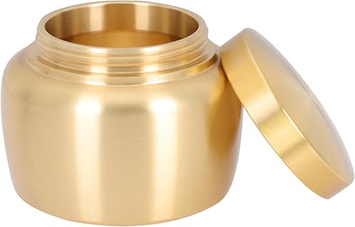 Miniatura 4 de Vaguelly Latas de té de cobre Latas de café Pequeño recipiente de almacenamiento de alimentos sellado para té, café, azúcar incienso en polvo