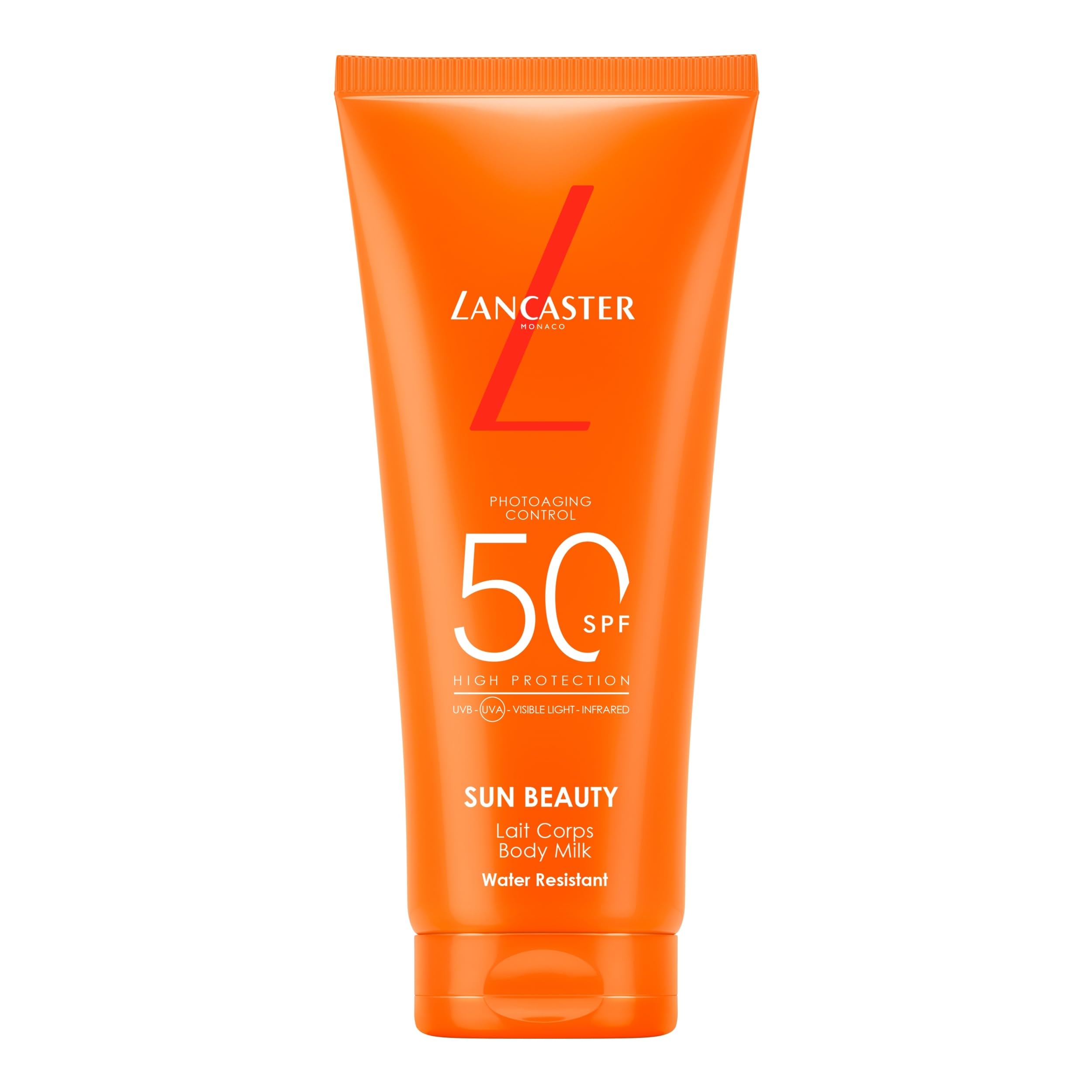 Lancaster Sun Beauty Body Milk SPF50 100ml, Photoaging Control, Broad Spectrum Sun Protection, Lightweight Texture & Non-Greasy, Water Resistant Formula, Suitable for All Skin Types, Vegan