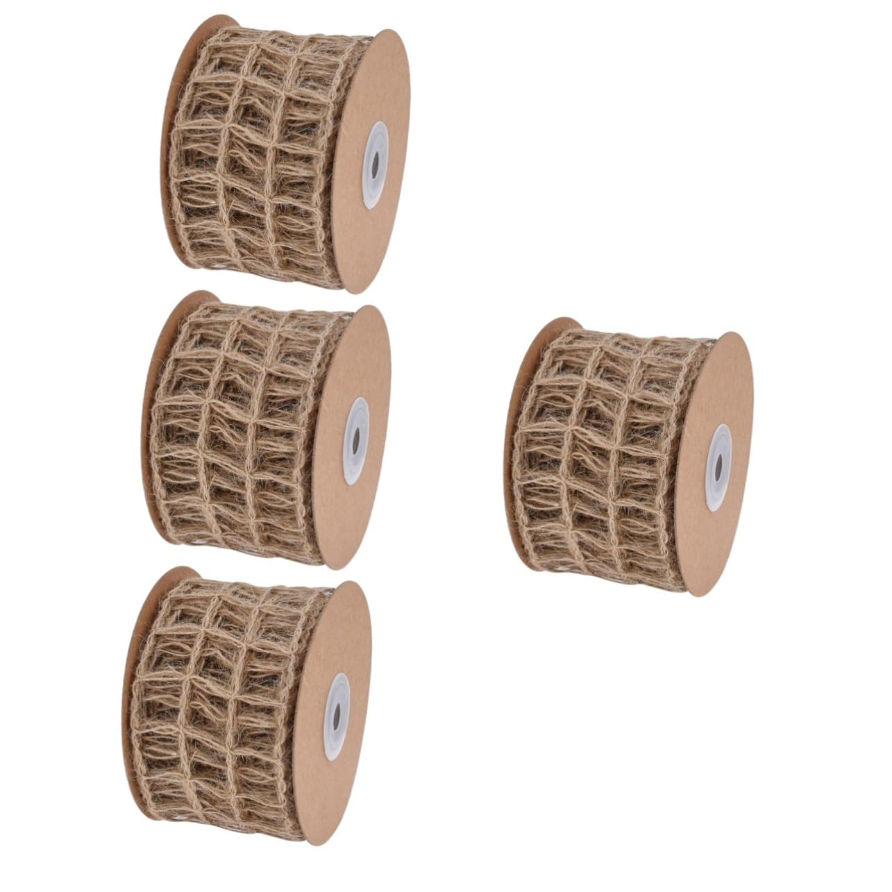 Operitacx 4stücke Burlap Dekorationsband Für Projekte Fach Drahtgewebe Rustikales Geschenkband Für Hochzeiten Weihnachten Und Festtagsdekorationen