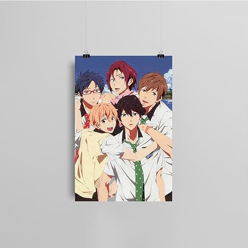 Miniatura 5 de Gratis! - Póster de Eternal Summer Iwatobi Swim Club, lienzo de anime japonés, arte de pared, impresiones estéticas de dibujos animados para