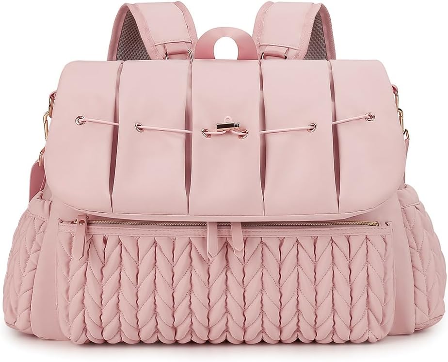 Convertible Diaper Bag Backpack Waterproof Nappy Changing Bag Travel Mummy Bag with Changing Pad & Shoulder Strap(Pink) Convertible Diaper Bag Backpack Waterproof Nappy Changing Bag Travel Mummy Bag with Changing Pad & Shoulder Strap(Pink)