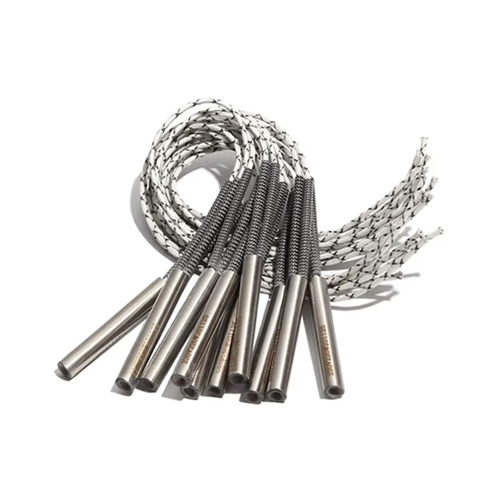 Zestaw 5 podwójnych rurowych rezystorów ze stali nierdzewnej 316, od 9 mm do 50-60 mm, 110/220/380 V (110 V, 190 W, 9 x 52 mm (DxL))
