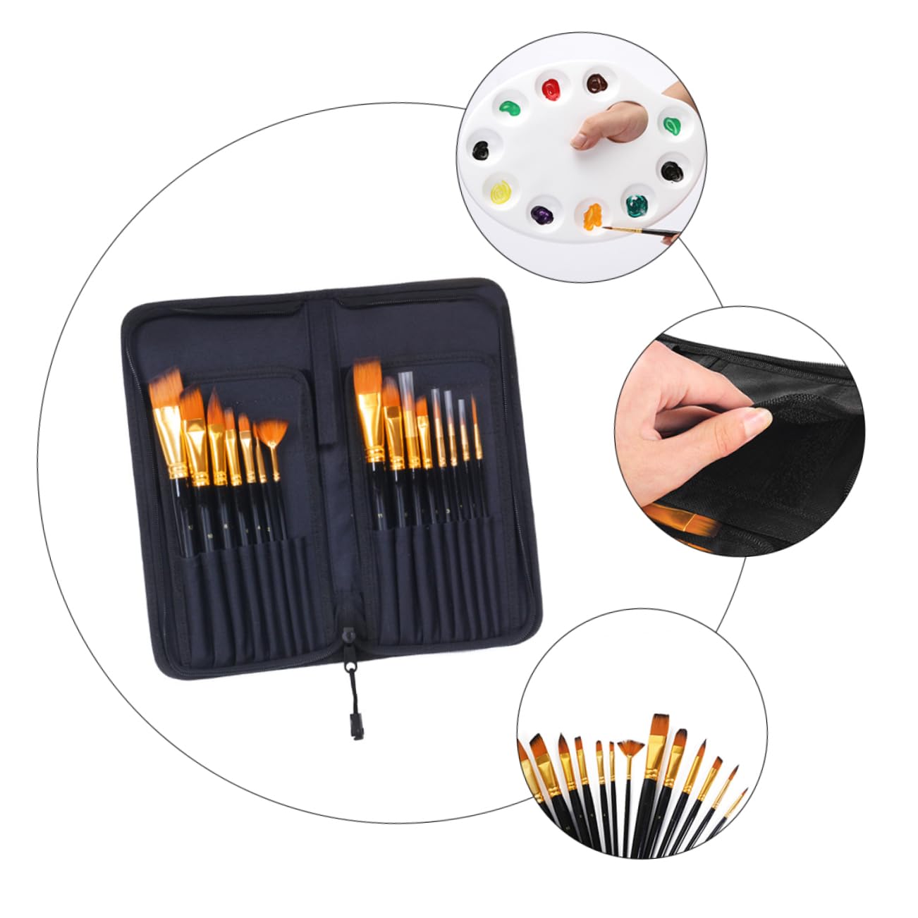 Pinceles De para Artística Pinceles De Dibujo Mango De Madera para Mujeres Estudiantes