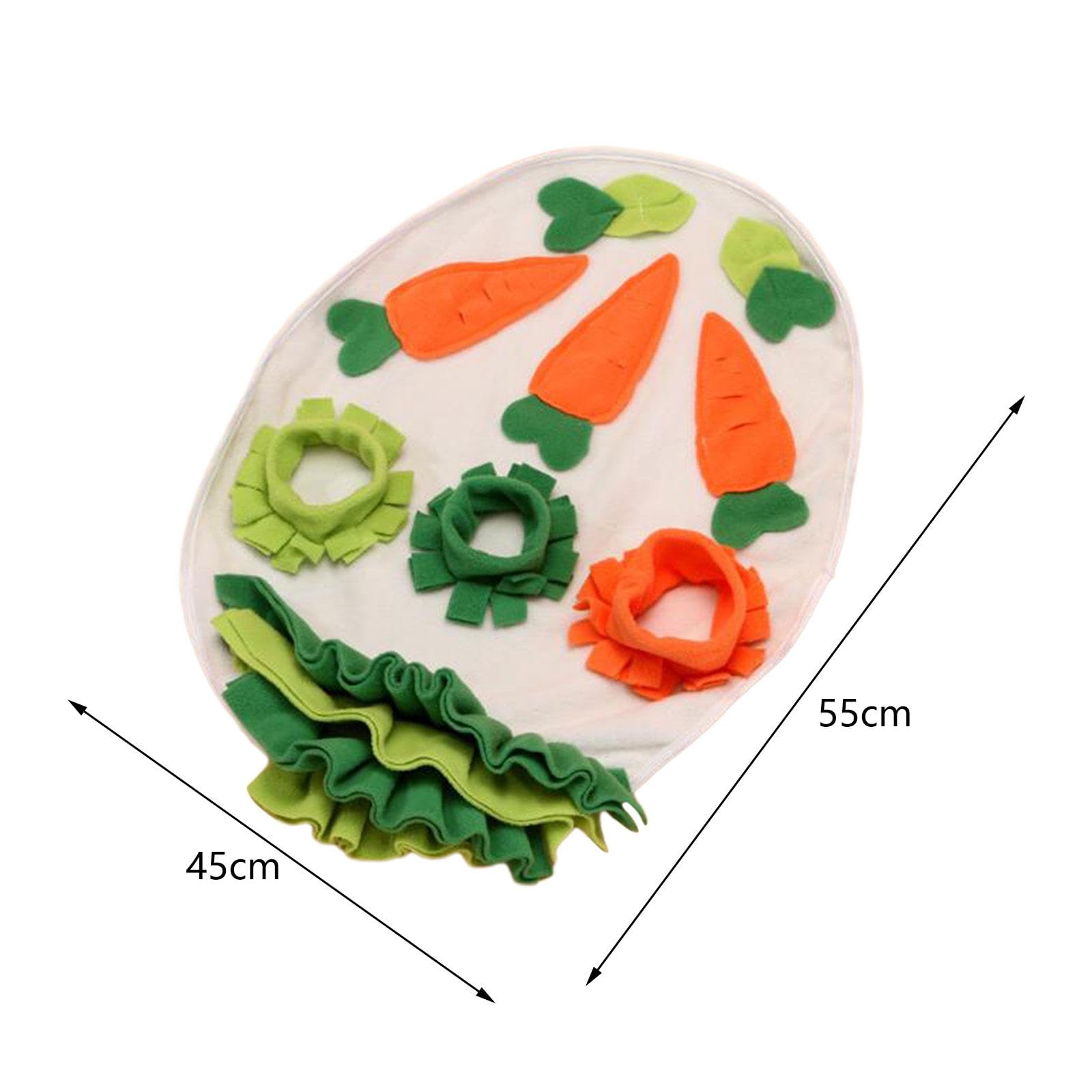 Guinea Pig Futtermatte Kaninchen Schnüffelmatte Kleines Tier Spielpolster Futterspender mit Bunten Mustern Und Rutschfestem Boden für Haustierunterhal, Oval