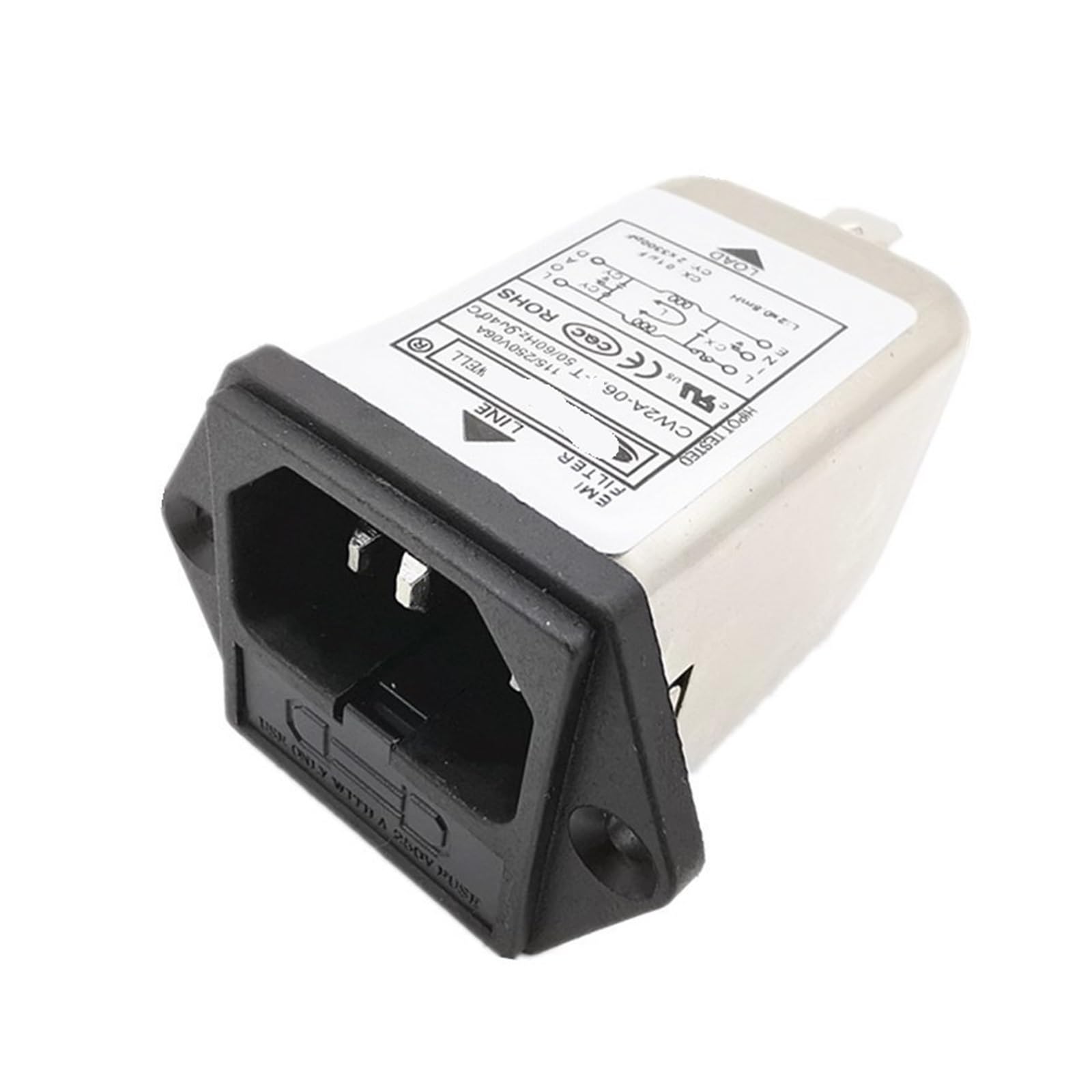 Filtre d'alimentation contre les surtensions 220V CW2A-06A-T avec fusible