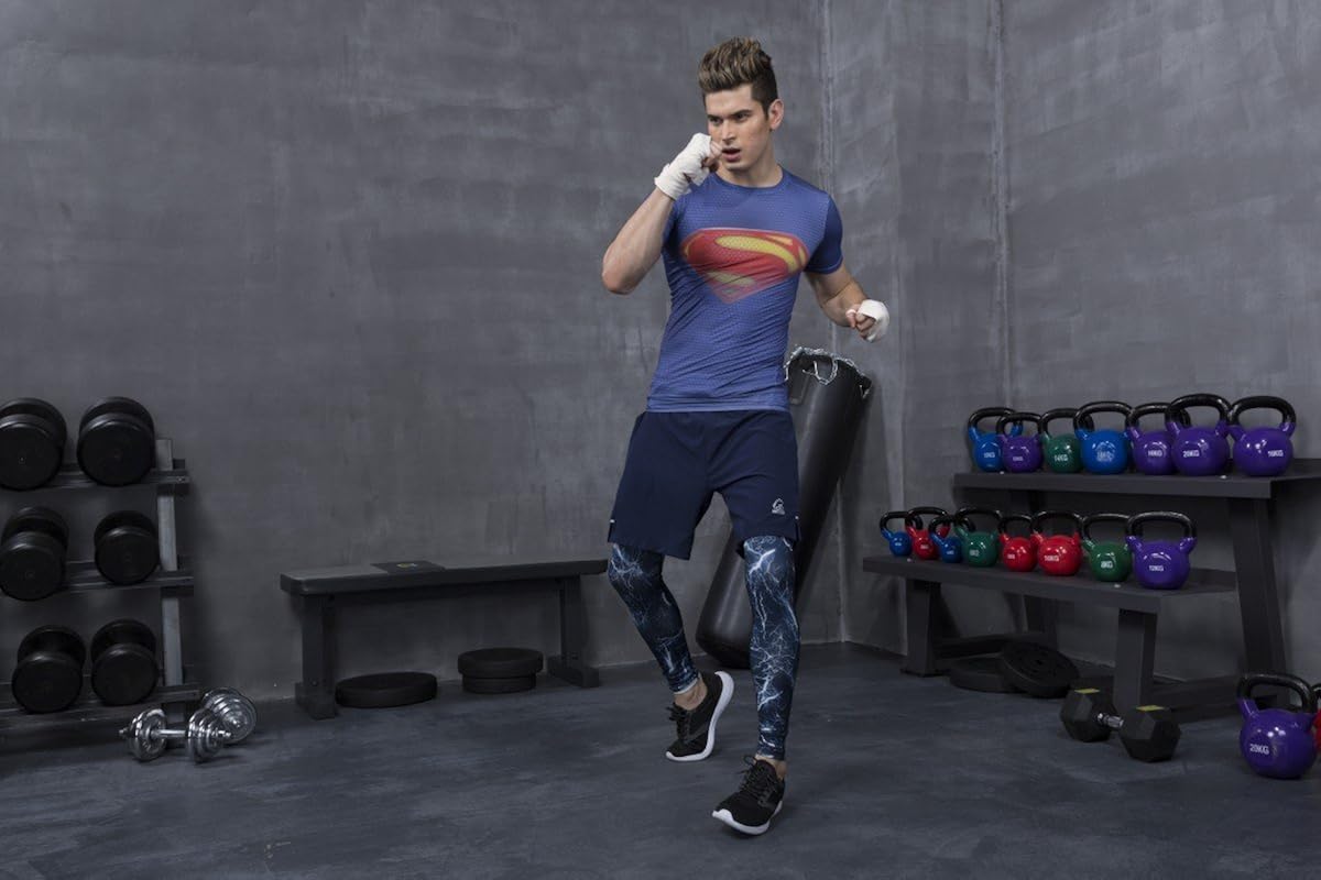 Red Plume Men's Compression Fitness Shirt,Bat Printing Sports Wicking T-Shirt : Clothing, Shoes & Jewelry