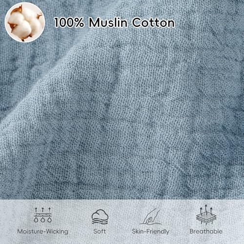 Image of david's kids Muslin Cotton Baby Sleep Sack 0-6 Months, 2 Pack 100% Cotton Sleeping Bag for Summer, TOG 0.5 Baby Wearable Blankets with 2-Way Zipper, Soft Sleep Sacks for Newborn Infant, Whale