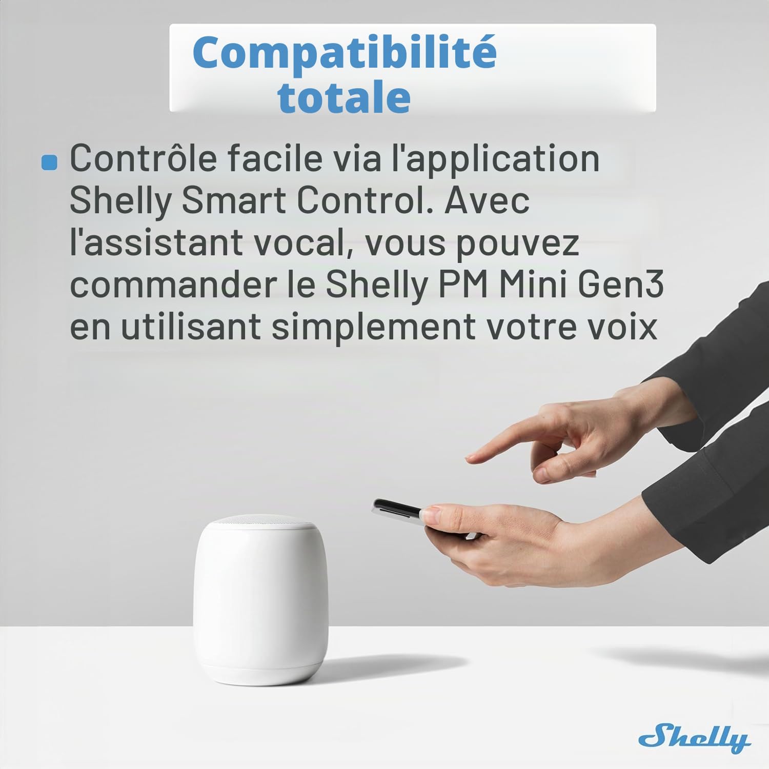Shelly PM Mini Gen 3 | Lot de 4 | Compteur de puissance intelligent WiFi et Bluetooth 1 canal 16 A | Domotique | Compatible avec Alexa et Google Home | Application iOS Android | Pas de hub nécessaire