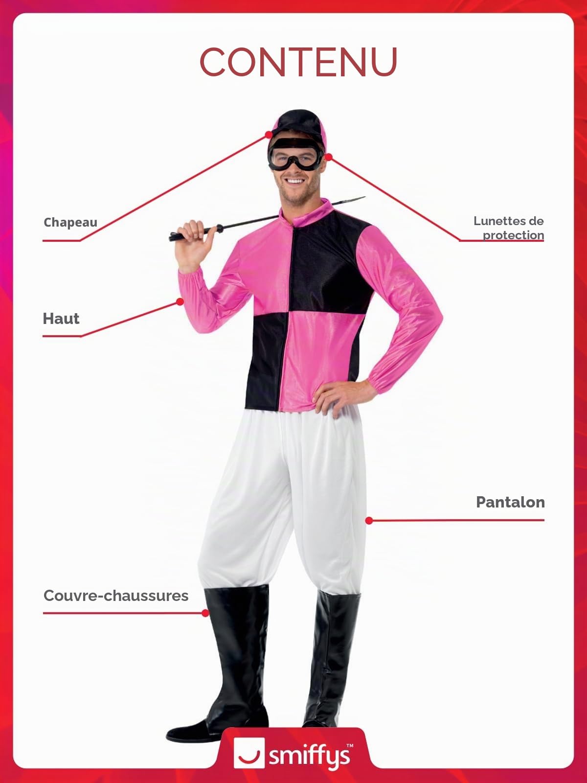 Men's Jockey Fancy Dress Costume