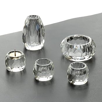 Amazon｜仏具5点+おりんセット 【クリスタル仏具 クリア +