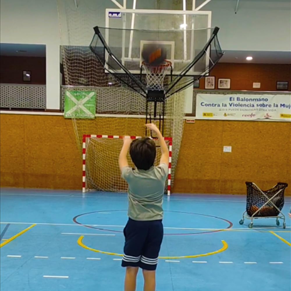 GAILEX Filet de retour pour basket-ball, système de retour en aluminium léger, rotatif à 180°, gouttière de retour automatique portable
