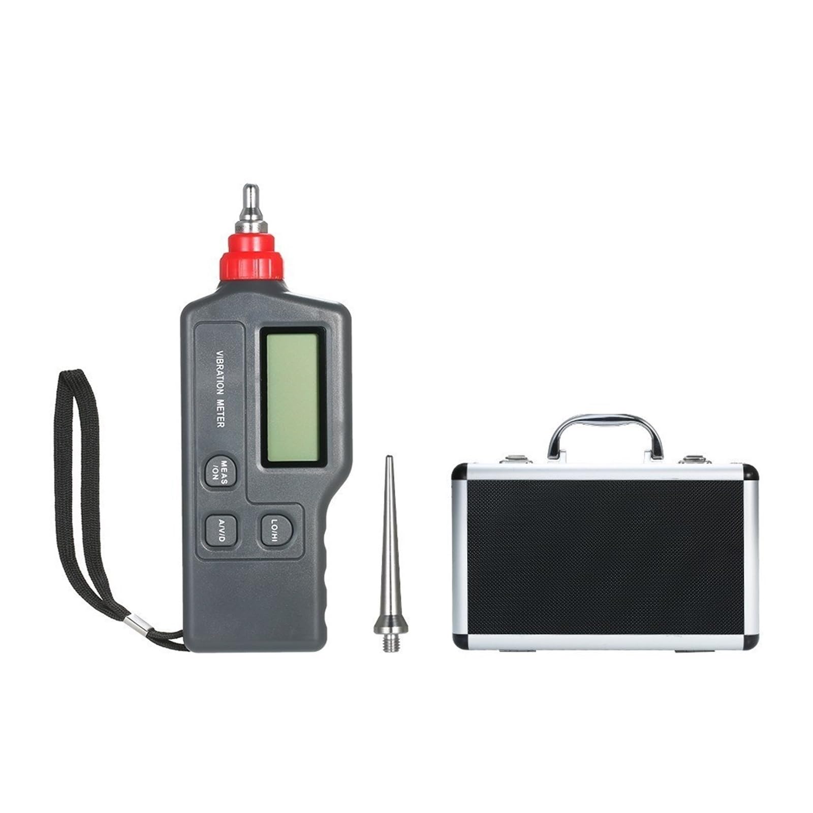 Analizator drgań, Przenośny cyfrowy miernik drgań z ekranem LCD Analizator Tester Przyspieszenie Wyjście AC Prędkość Pomiar Przemieszczenia GS63A