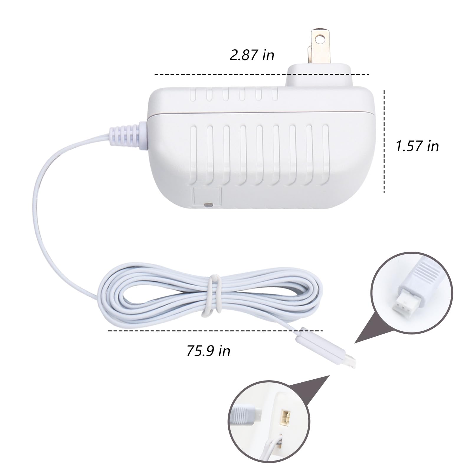 Motorized Blinds Charger for Somfy Charger Compatible with Motorized Curtains, Electric Awning, Power Shades - Rechargeable Lithium-Ion Battery Power Supply #9025166
