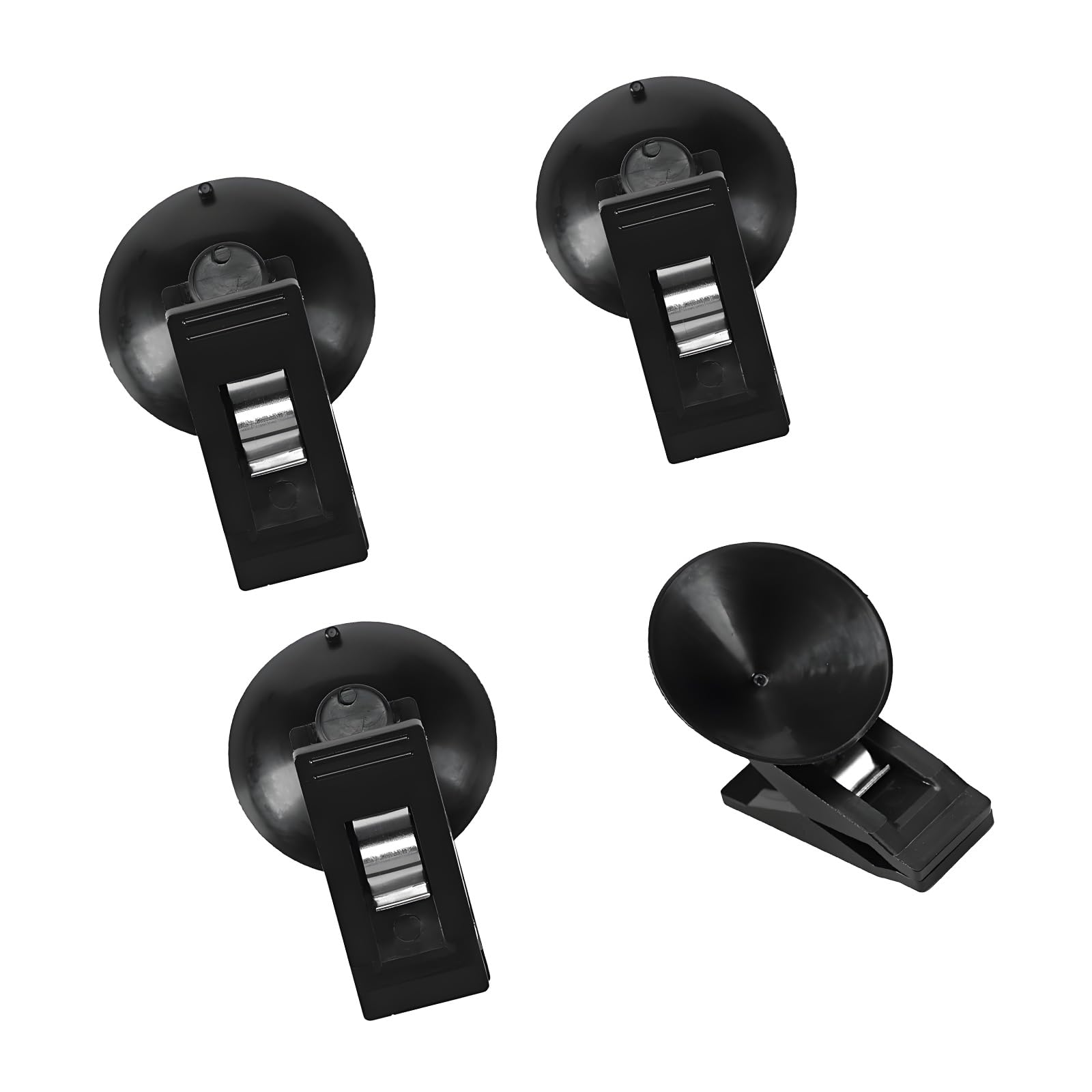 CUNZJIA Pack of 4 Car Suction Cup Clips with Strong ABS Materials for Holding Tickets Cards and Glasses in Vehicle Or Offices