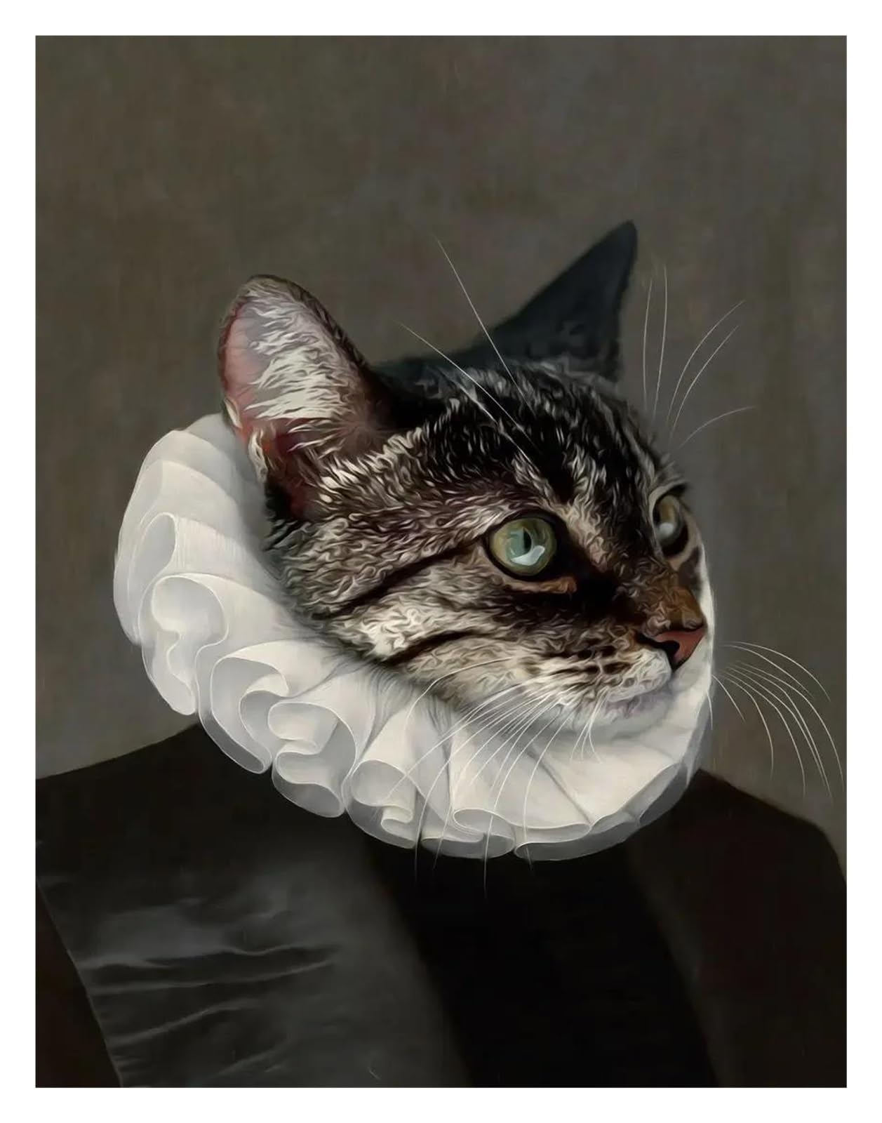 Peinture Chat de la Renaissance Européenne XENITE Toile HD 30x40cm