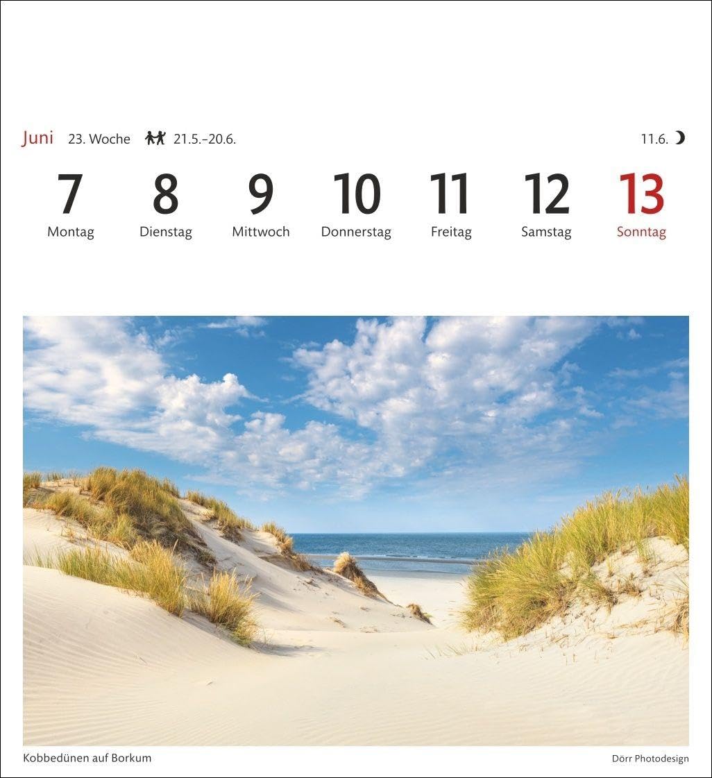 Nordseeküste Sehnsuchtskalender 2027 - Wochenkalender mit 53 Postkarten: Reise-Kalender mit 53 hochwertigen Postkarten der schönsten Reiseziele an der Nordsee. Postkartenkalender 2027