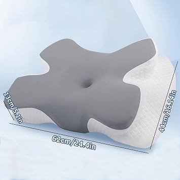 Memory Foam Pillow Orthopedic Cervical Pillow Supportive Neck Pillow with Removable Cover for Side Back Stomach Sleeper