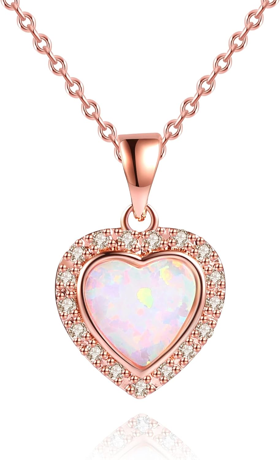 Cubic Zirconia Heart Pendant Necklace 