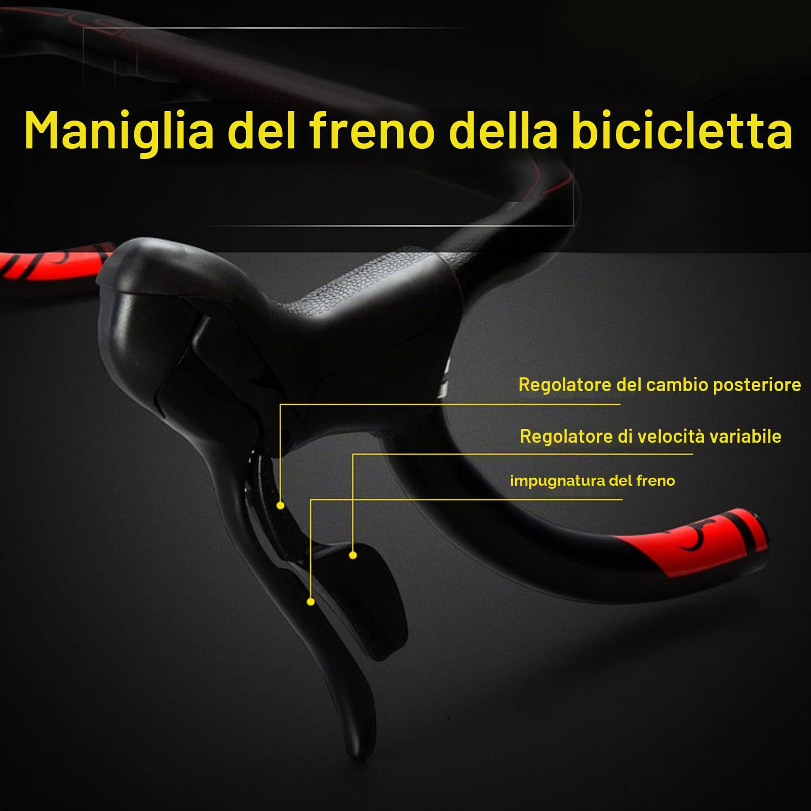 1 paio di leve del freno del cambio 2X8 velocità, leve di comando doppie del freno della bici da strada 2X8 velocità, set di leve del cambi per mountain bike bicicletta pieghevole