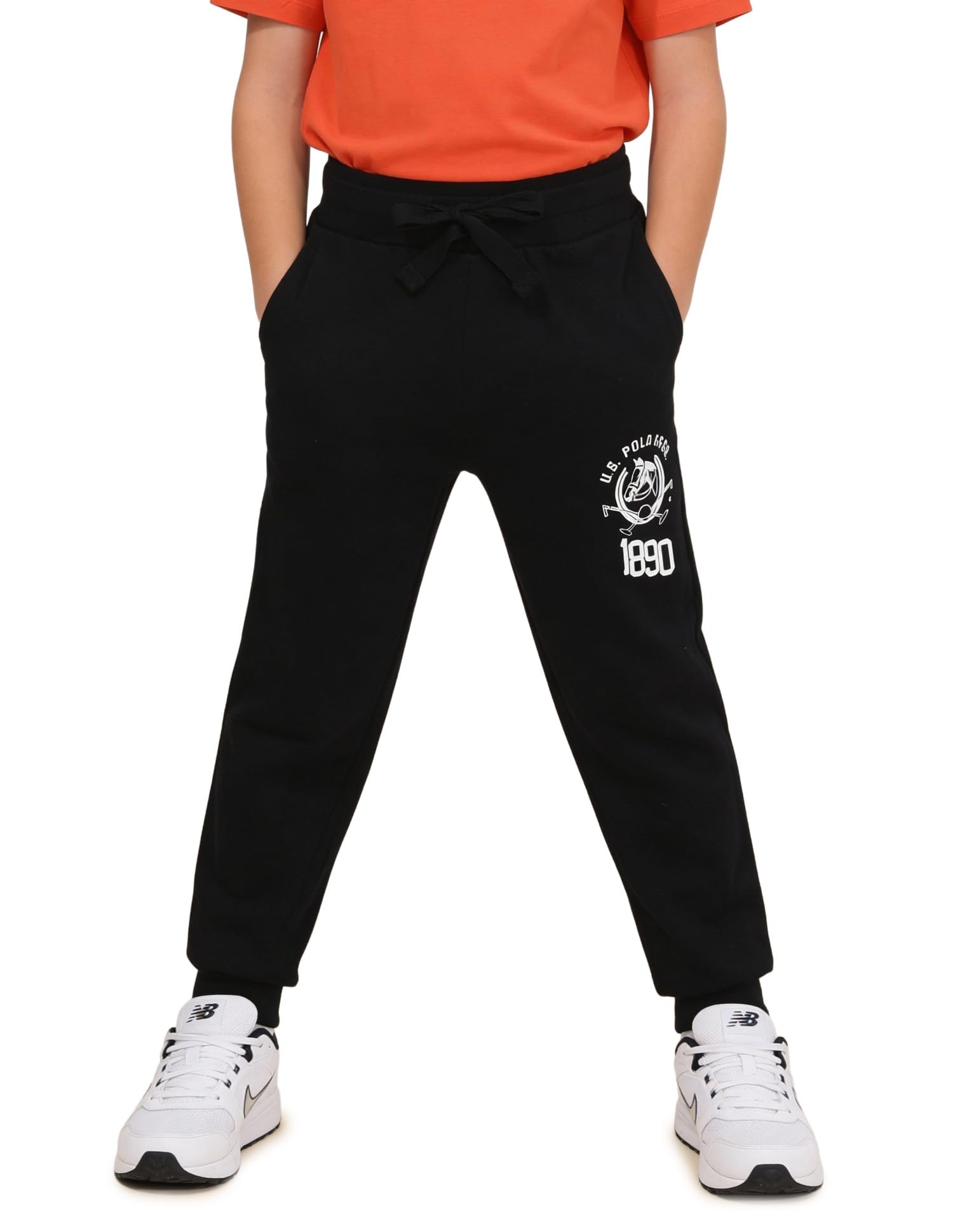 U.S. POLO ASSN. Boy's Regular Fit Cotton Mid Rise Casual Pants (UKTRKON001136T_Black_36)-picture-12