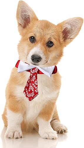 Miniatura 6 de ABLAZEZAI Collar de Navidad para mascotas, corbatas de Navidad para gatos para fiestas de vacaciones, accesorios para el cuello del perro, corbatas