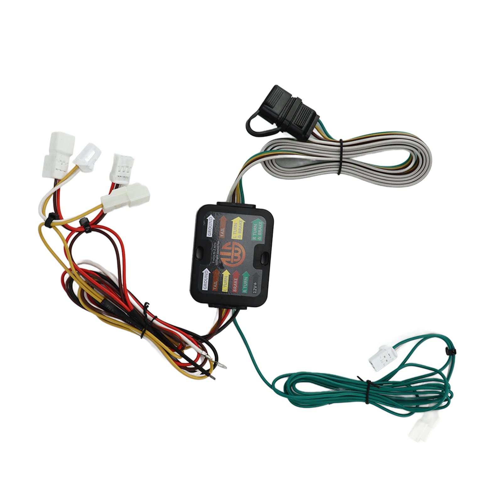 Drfeify 4-pinowa Wiązka Przewodów Przyczepy, Zestaw Wiązek Przewodów ABS Przyczepy 55567 Plug and Play 4-stykowe Płaskie Złącze do 6 Sedan 2004 2008 Holowanie Tylnego Hamulca Włącz światła